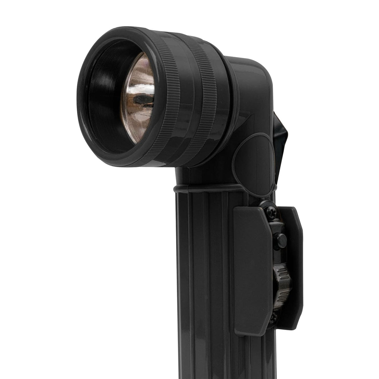 Basic Issue Black D-Cell Anglehead Military Type Flashlight