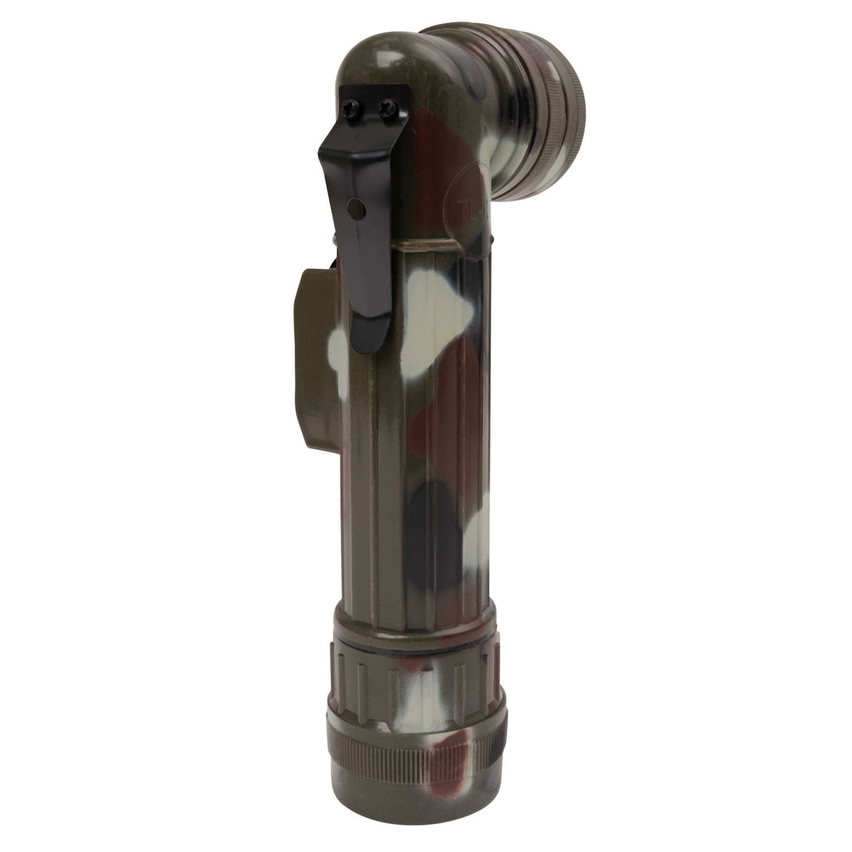 Basic Issue Woodland Camouflage D-Cell Anglehead Military Type Flashlight