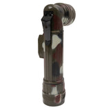 Basic Issue Woodland Camouflage D-Cell Anglehead Military Type Flashlight