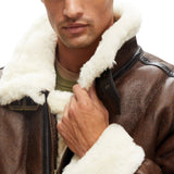 Alpha Industries B-3 Sherpa Leather Bomber Jacket