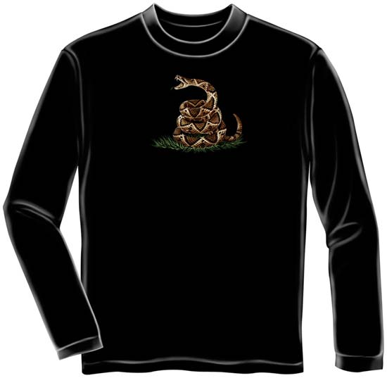 Black Don't Tread on Me Long Sleeve T-Shirt