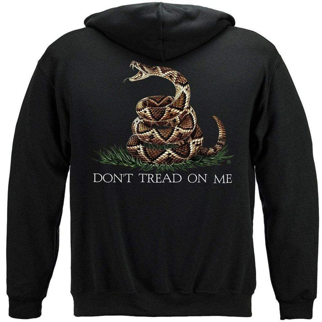 Don't Tread On Me Hooded Black Sweatshirt