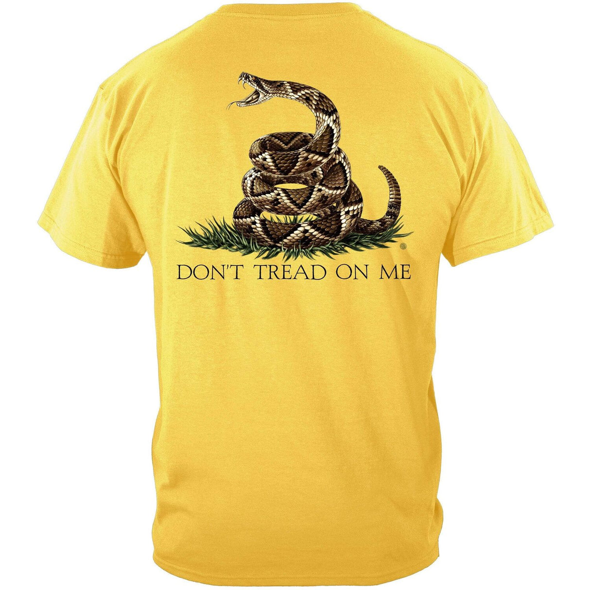 Don't Tread on Me Military T-shirt - Yellow