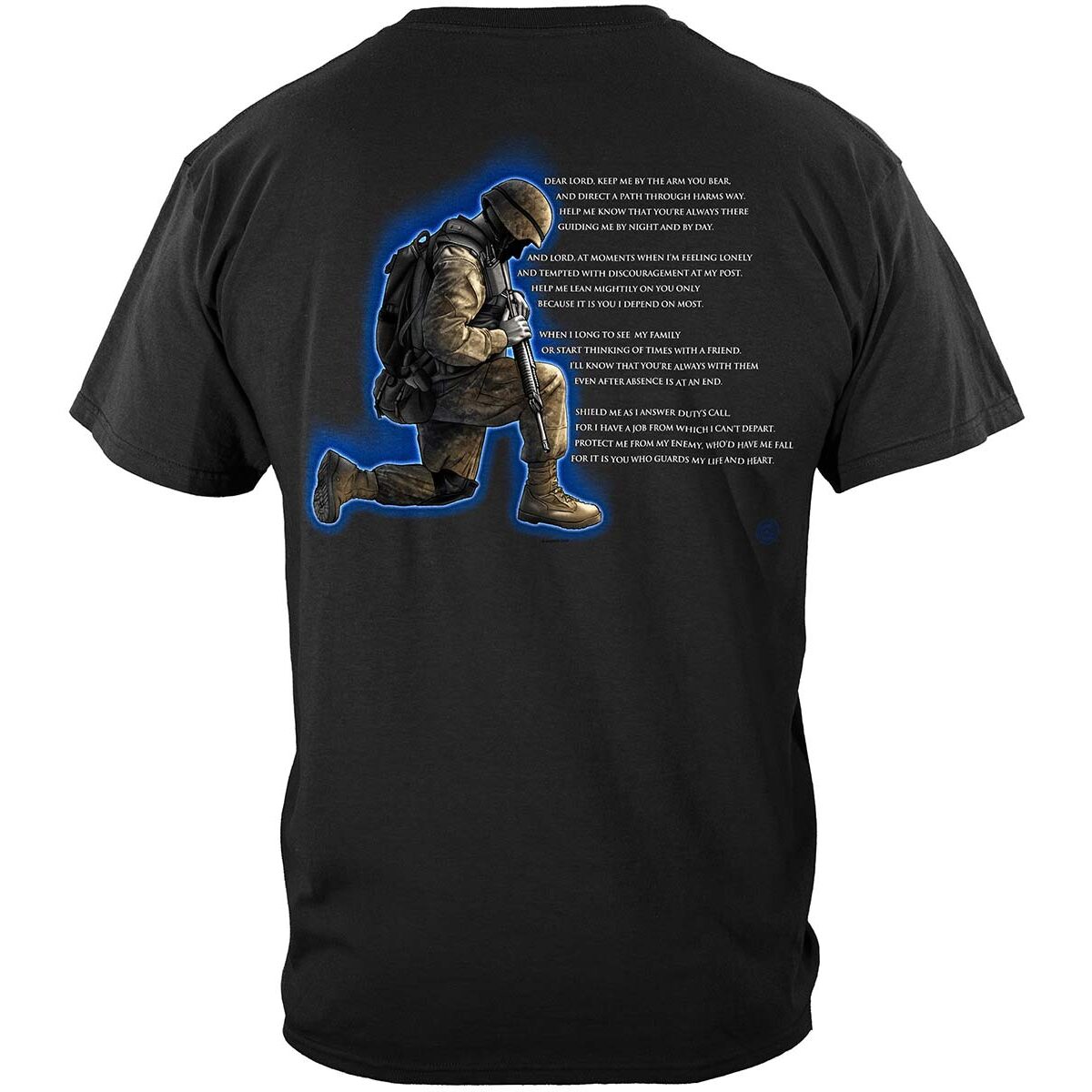 Valor Service Honor Soldiers Prayer T-shirt