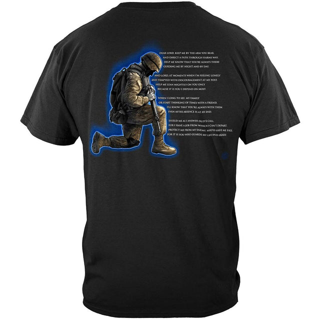 Valor Service Honor Soldiers Prayer T-shirt
