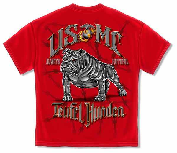 Marine Corps Red Teufel Hunden Military T-Shirt