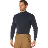 Navy Blue Mock Turtleneck Shirt