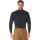 Navy Blue Mock Turtleneck Shirt