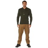 Olive Drab Quarter Zip Military Sweater
