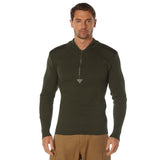 Olive Drab Quarter Zip Military Sweater