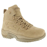 Reebok Mens Rapid Response 6 inch Desert Tan Side Zip Composite Toe Military Boots - RB8694