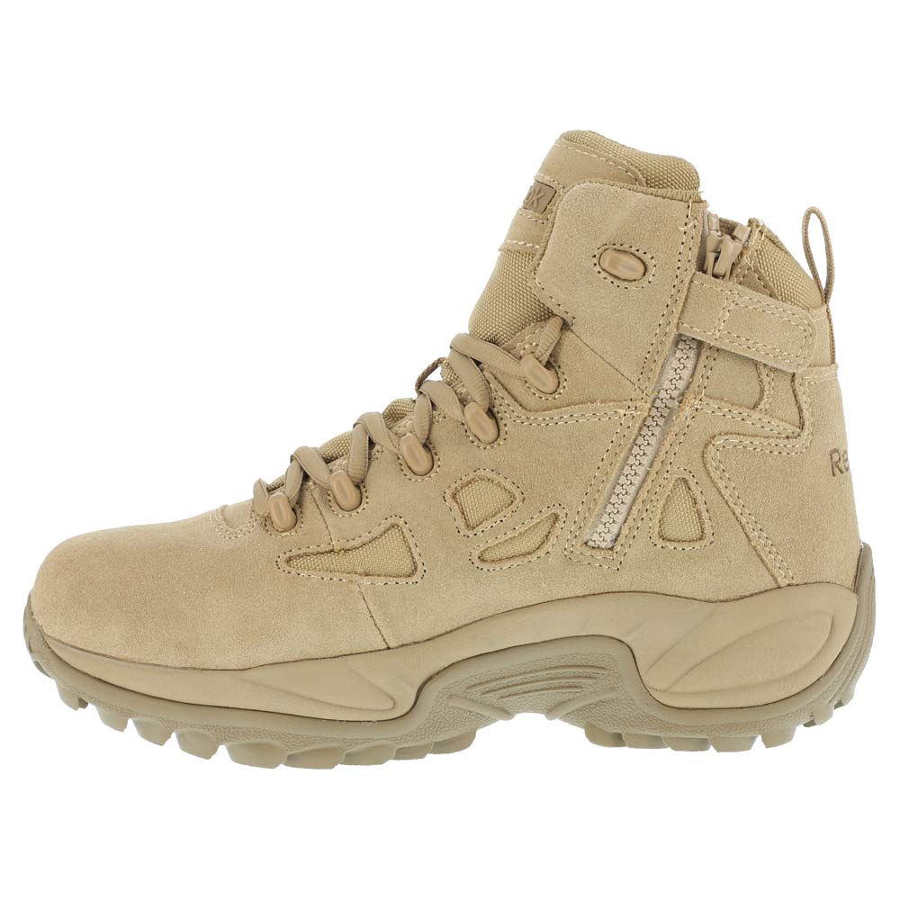 Reebok RB8695 Rapid Response 6 Inch Desert Tan Side Zip Military Boots