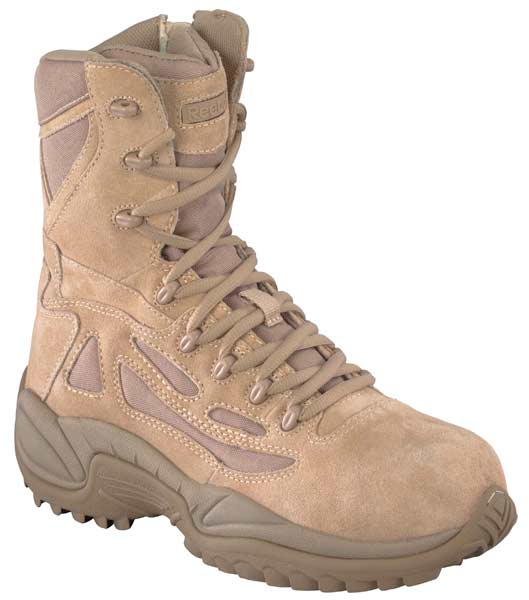 Reebok Rapid Response 8 inch Desert Side Zip Military Boots- RB8895