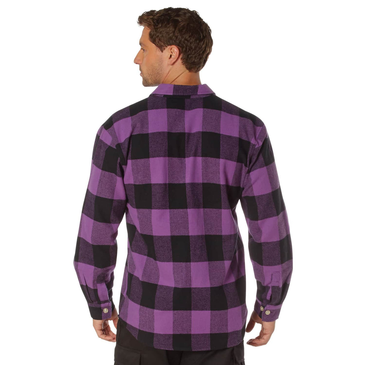 Heavyweight Purple Buffalo Plaid Flannel Shirt