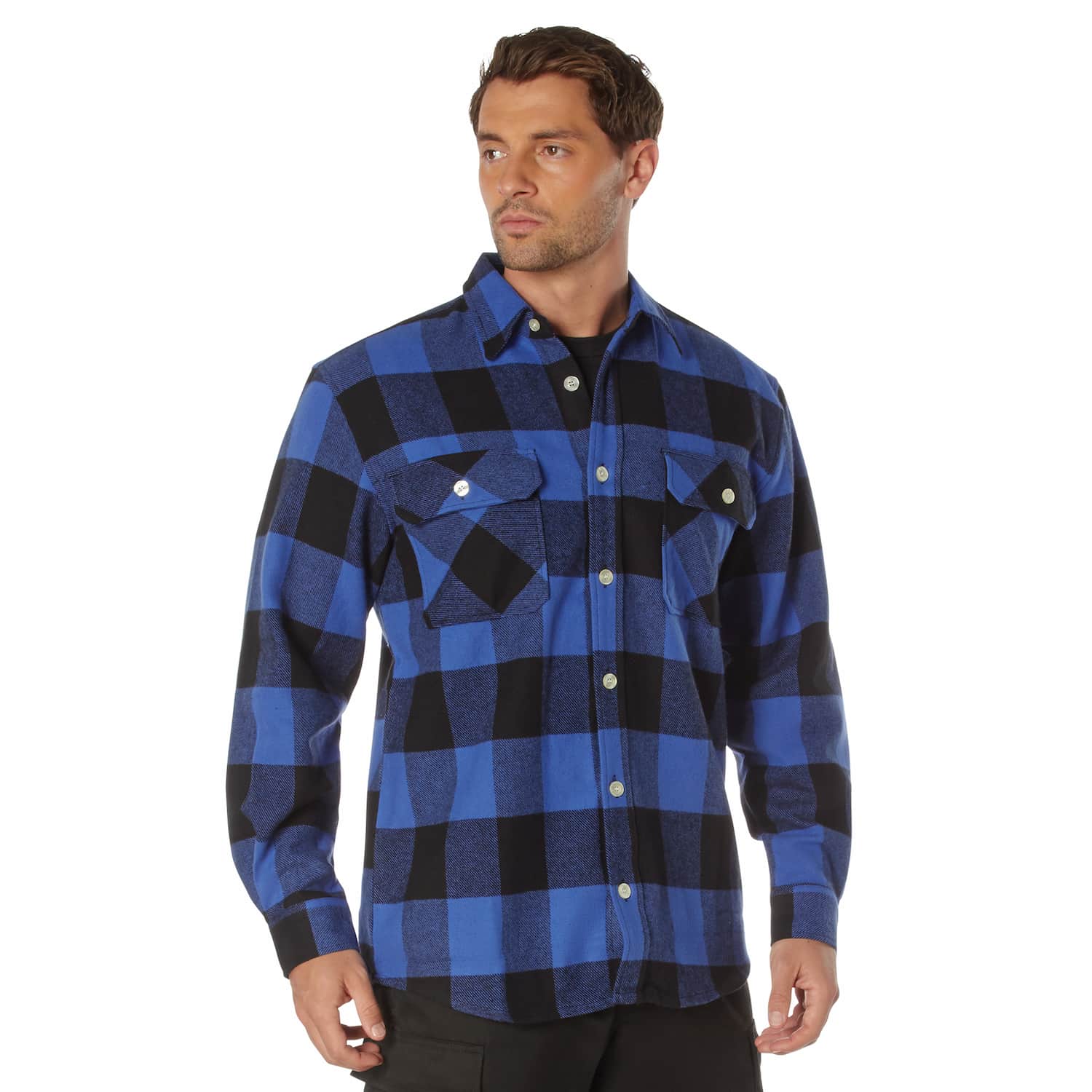CRONOS BLACK FLANNEL SHIRTS【BLUE】 CRONOS BLACK FLANNEL SHIRTS【BLUE】
