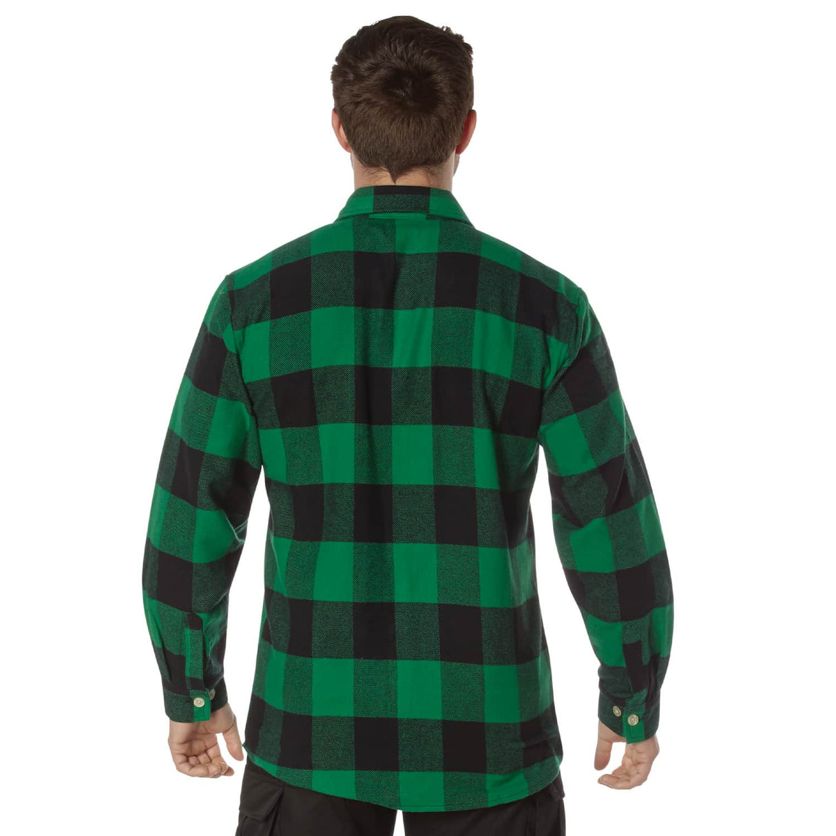 Heavyweight Green Buffalo Plaid Flannel Shirt