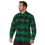 Heavyweight Green Buffalo Plaid Flannel Shirt
