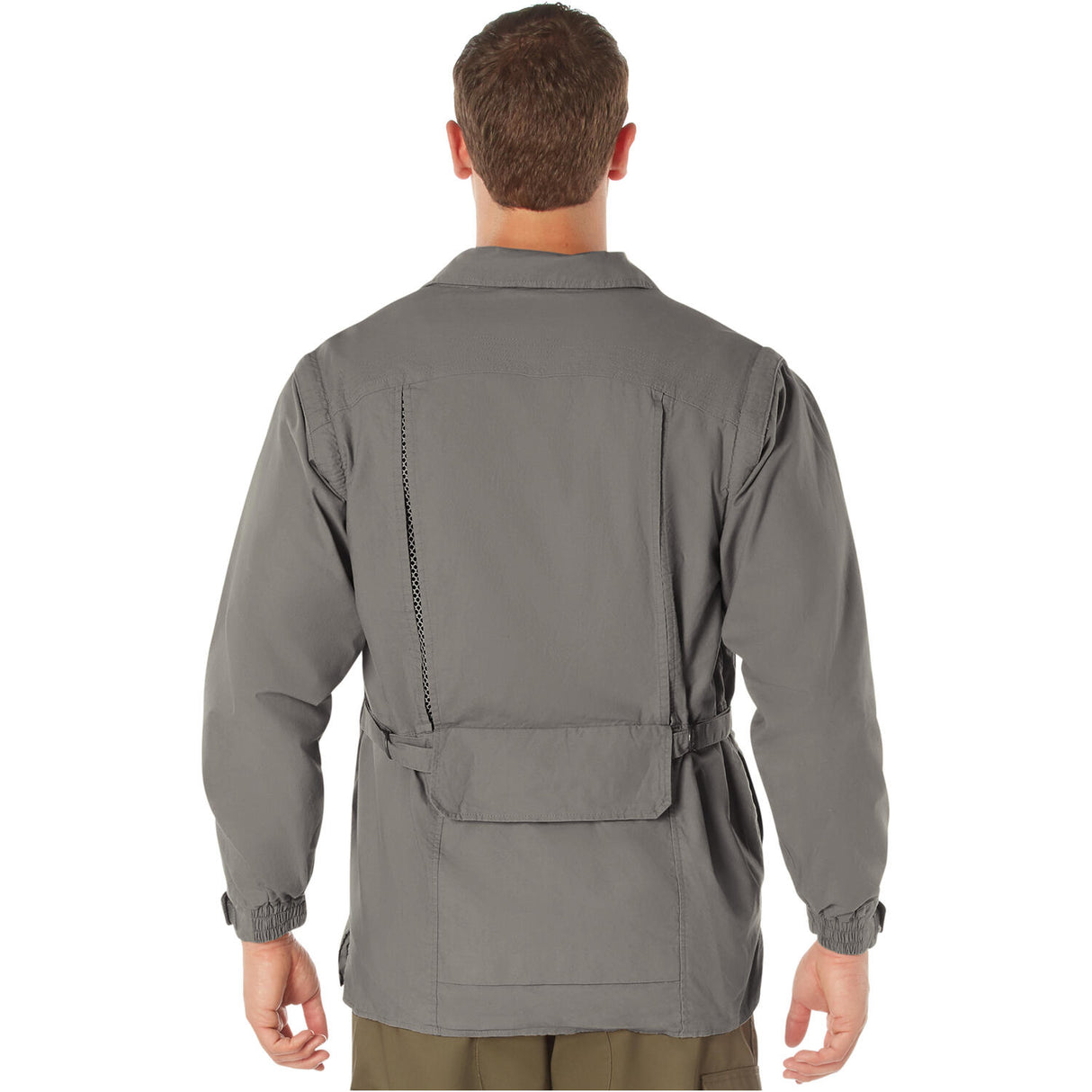 Khaki 2-in-1 Convertible Safari Vest and Jacket