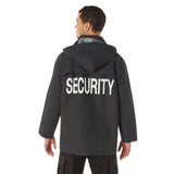 Black Double Sided Security Rain Jacket