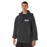 Black Double Sided Security Rain Jacket