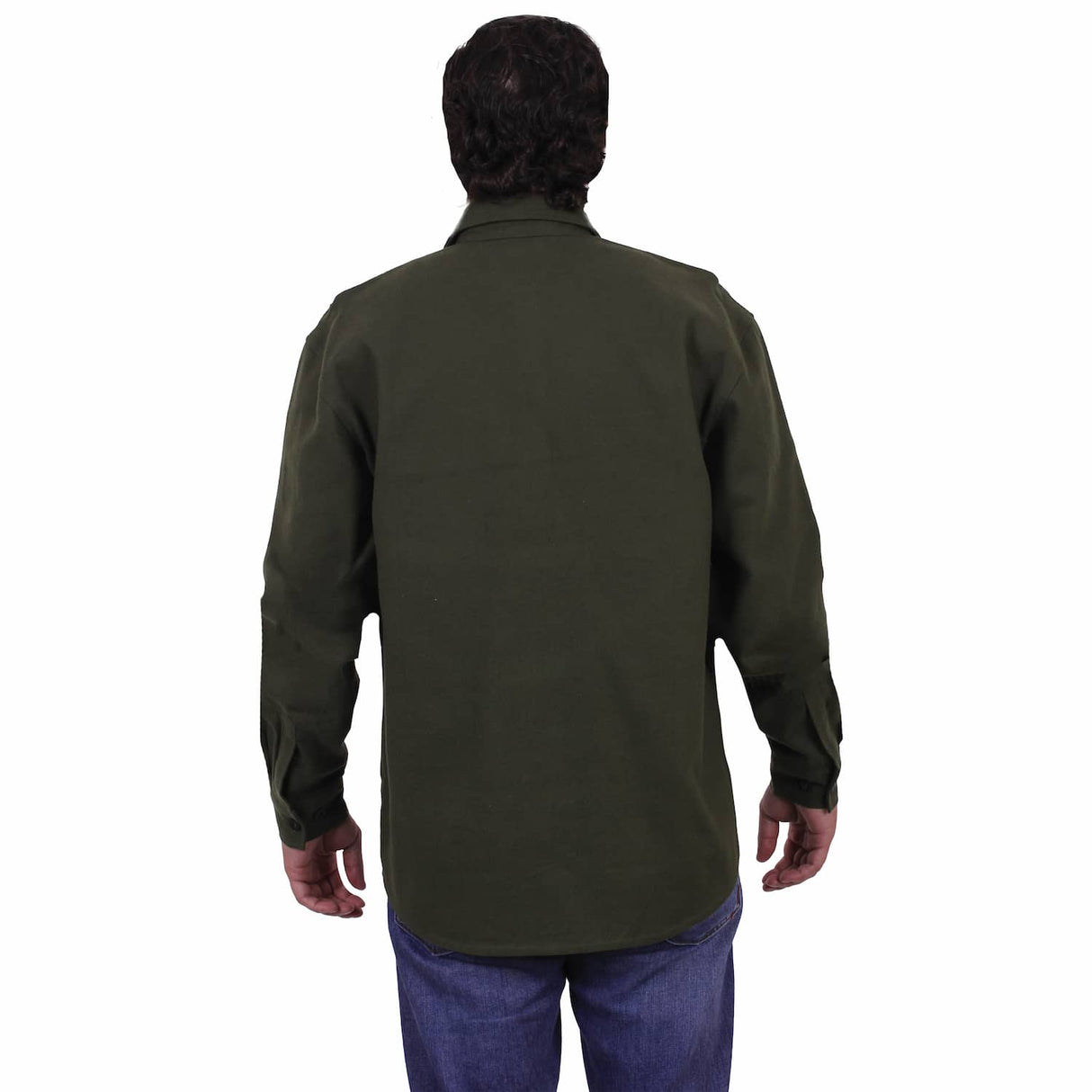 Heavyweight Solid Flannel Button Down Shirt