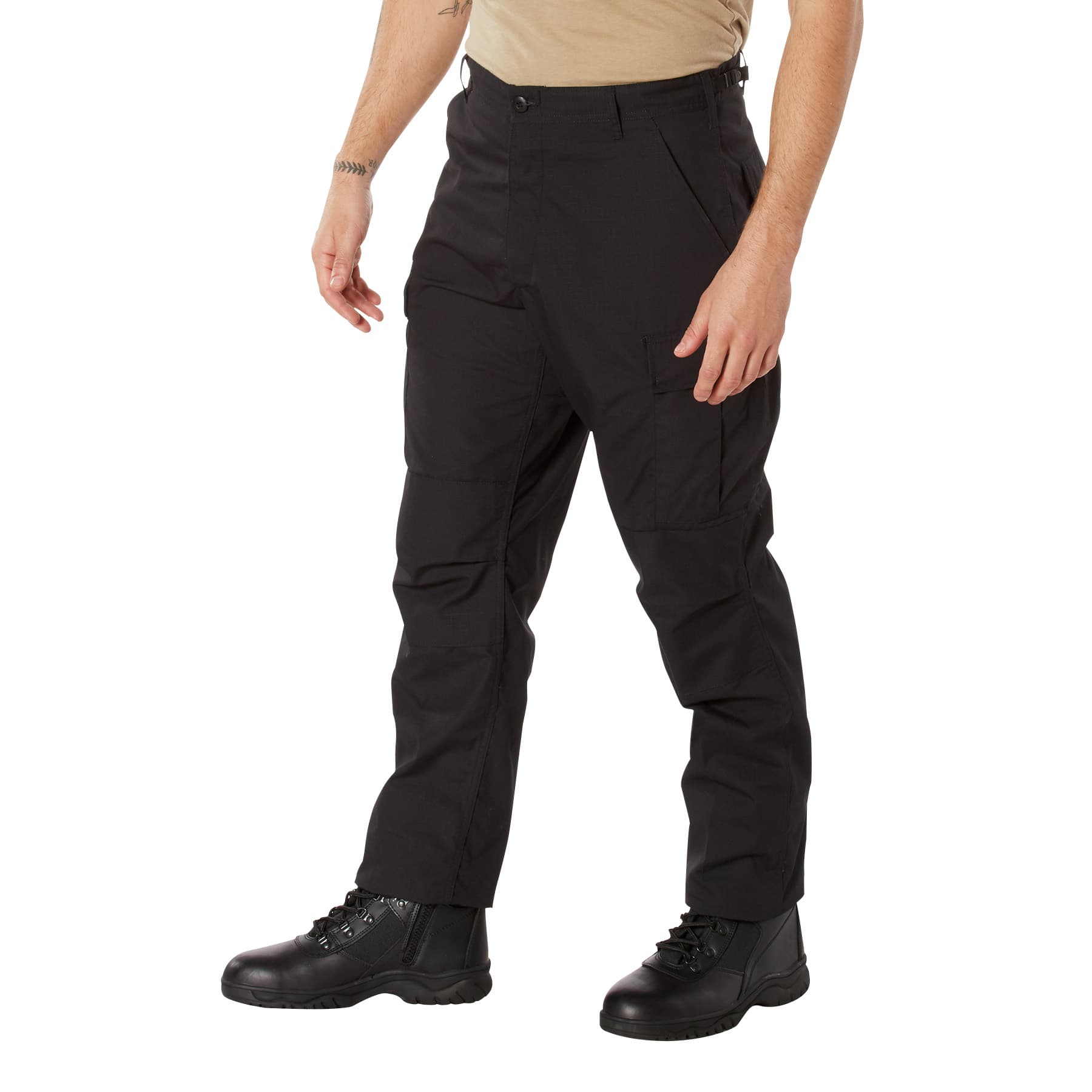 メンズウェア RUFFLOG TACTICAL PUFFER PANTS BLACK TRU-SPEC Pants - 24-7 Tactical Poly/Cotton Rip-stop - Black