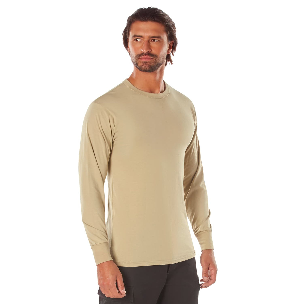 Desert Sand Cotton Long Sleeve T-Shirt