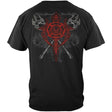 Elite Breed Red Maltese Cross Firefighter T-Shirt - Black