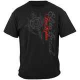 Elite Breed Red Maltese Cross Firefighter T-Shirt - Black
