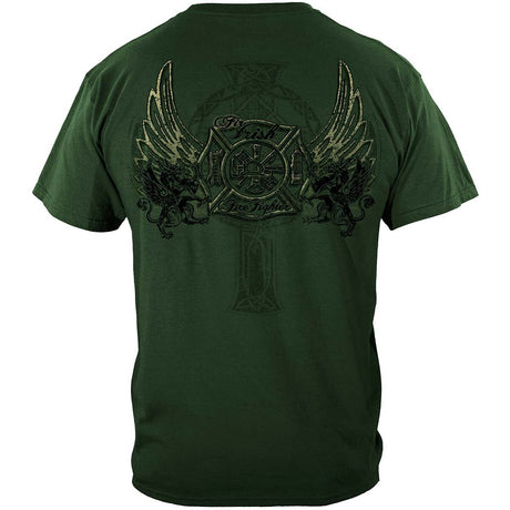 Elite Breed Irish Firefighter T-Shirt - Military Green
