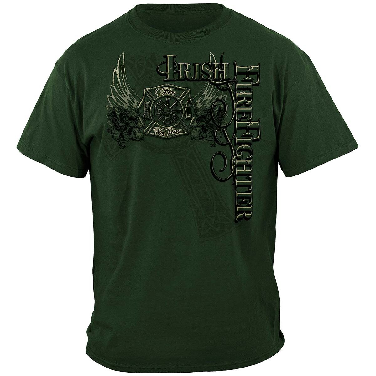 Elite Breed Irish Firefighter T-Shirt - Military Green