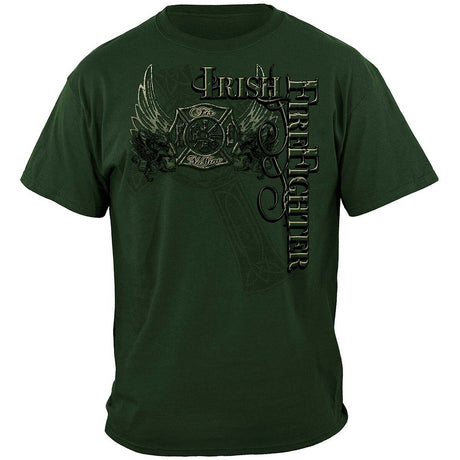 Elite Breed Irish Firefighter T-Shirt - Military Green