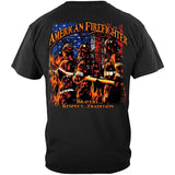 Bravery Respect Tradition American Firefighter T-Shirt - Black