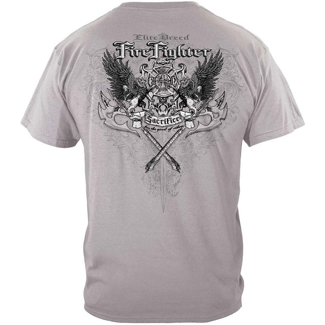 Elite Breed Sacrifice Firefighter T-Shirt - Ice Gray