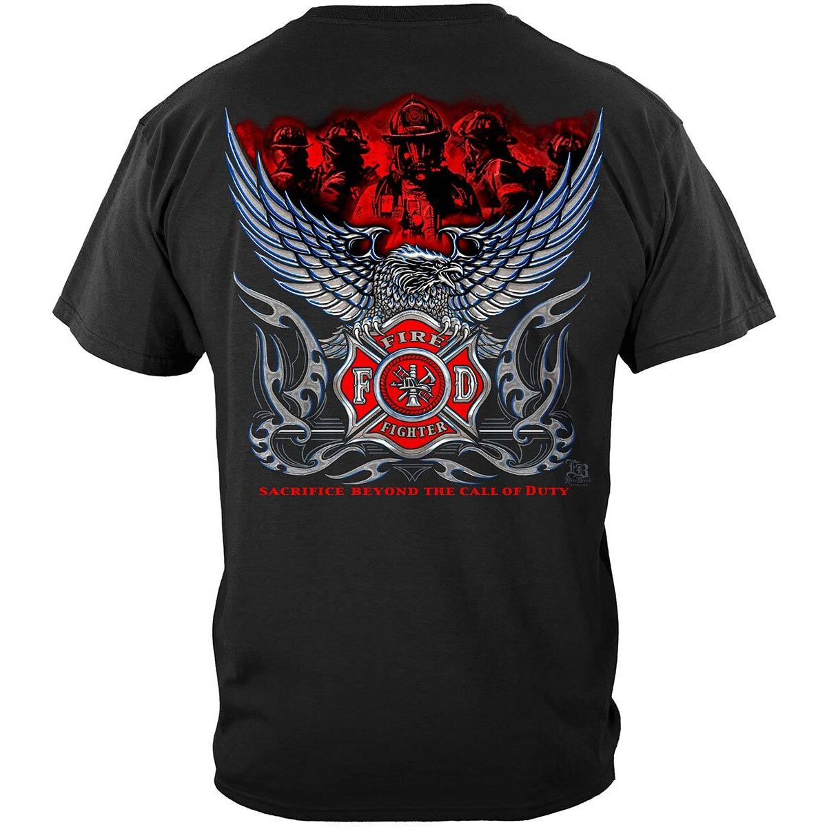 Sacrifice Beyond the Call of Duty Eagle Firefighter T-Shirt