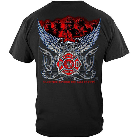 Sacrifice Beyond the Call of Duty Eagle Firefighter T-Shirt