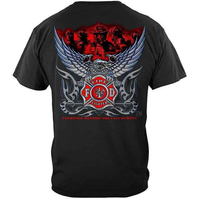 Sacrifice Beyond the Call of Duty Eagle Firefighter T-Shirt