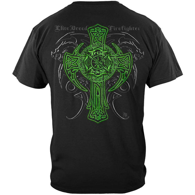 Elite Breed Irish Dragon Firefighter T-Shirt - Black