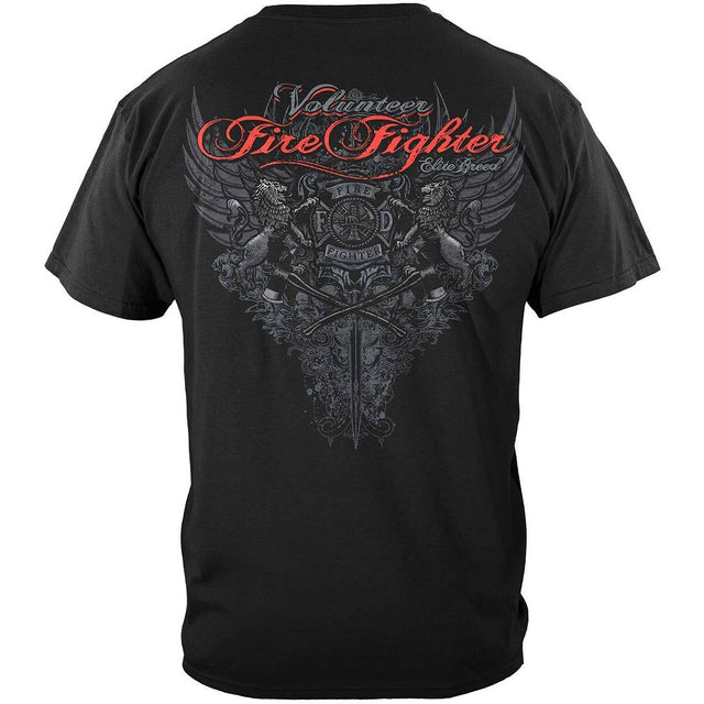 Elite Breed Volunteer Firefighter T-Shirt - Black