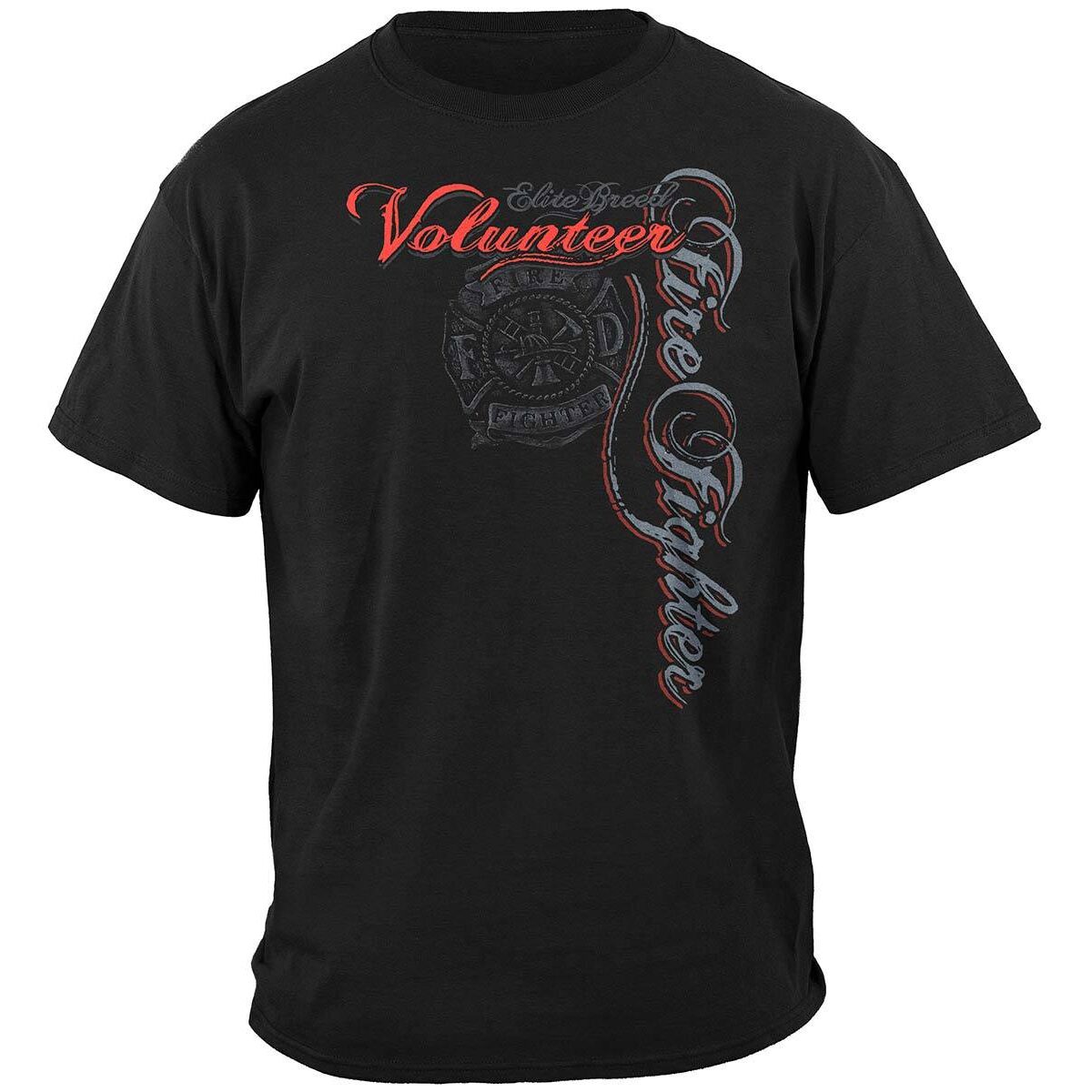 Elite Breed Volunteer Firefighter T-Shirt - Black