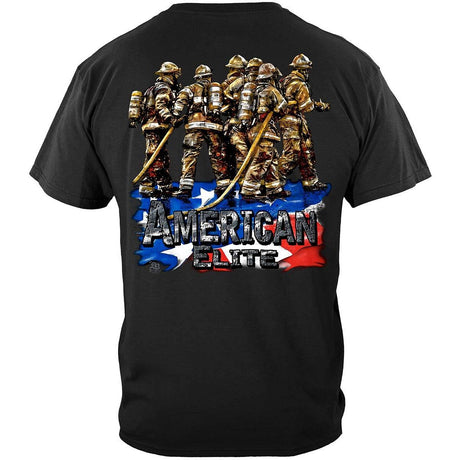 American Elite Firefighter T-Shirt - Black