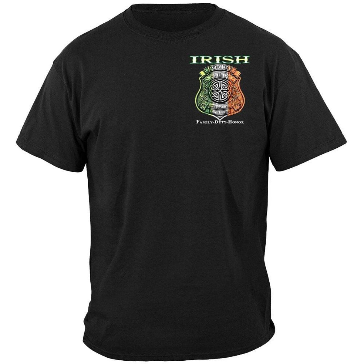 Elite Breed Irish American Police T-Shirt - Black