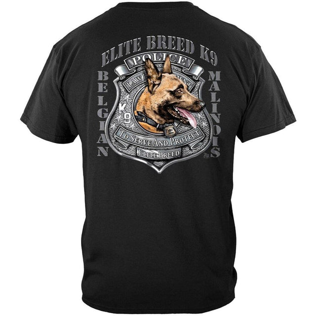 Elite Breed Belgian Malinois K9 Unit Police T-Shirt - Black