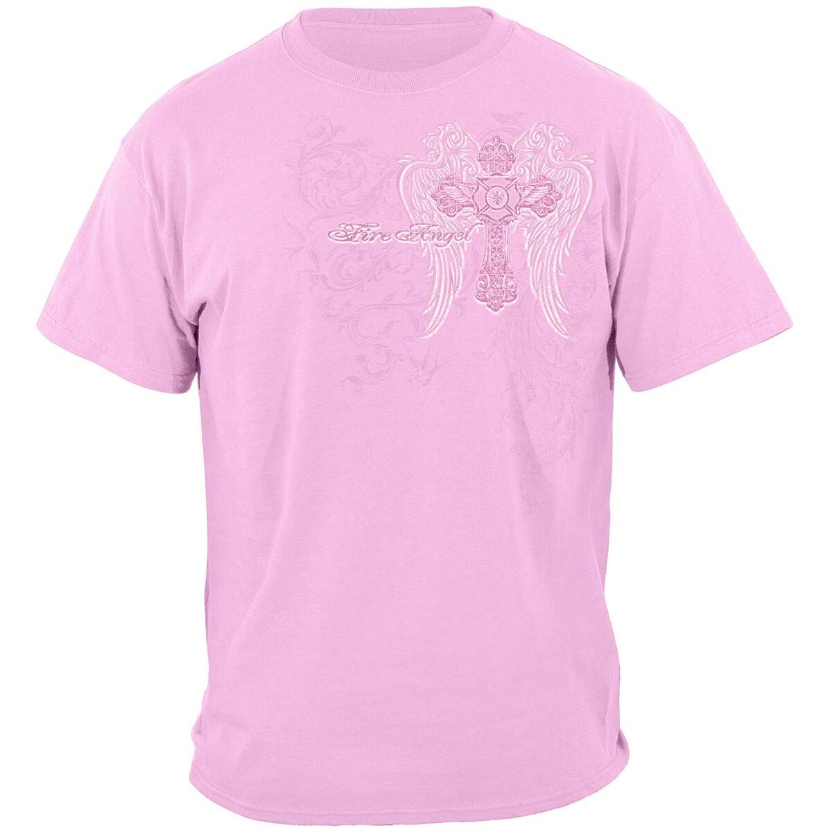 Firefighter Fire Angel Pink Ladies T-Shirt