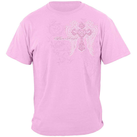 Firefighter Fire Angel Pink Ladies T-Shirt