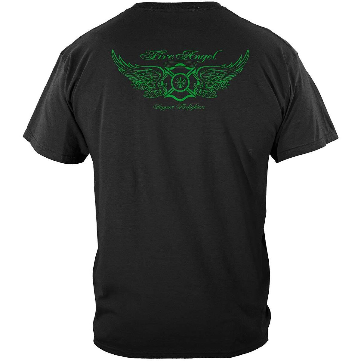 Firefighter Fire Angel Irish Cross Ladies T-Shirt